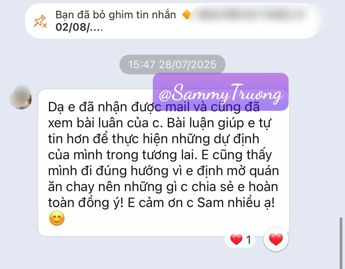 Phản hồi thực tế của khách hàng sau khi nhận bài luận giải