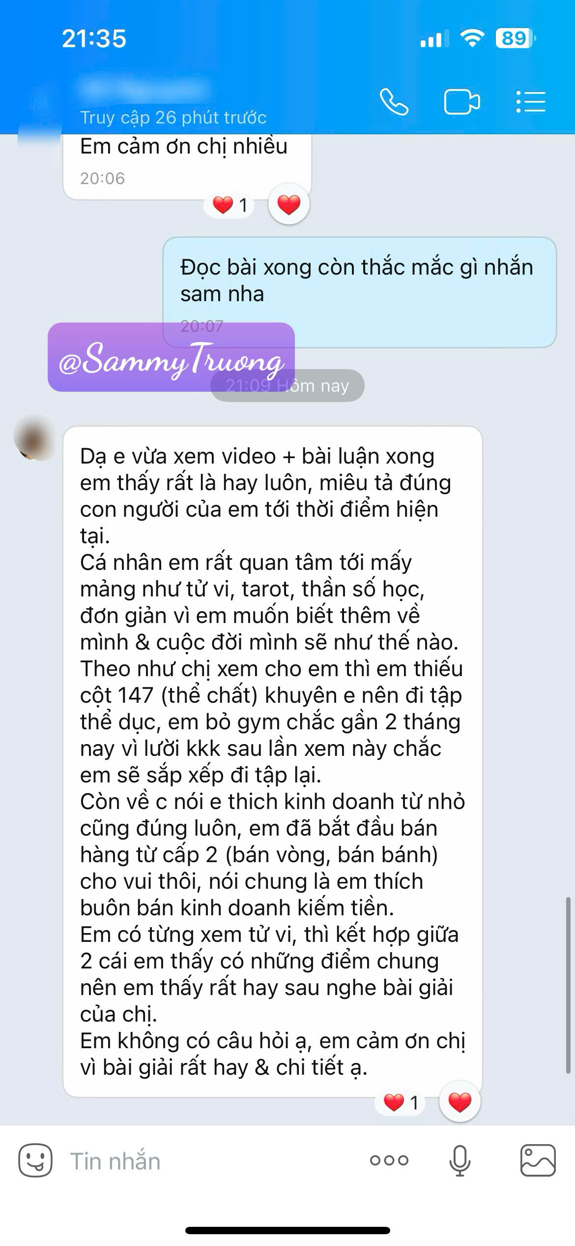 Phản hồi thực tế của khách hàng sau khi nhận bài luận giải